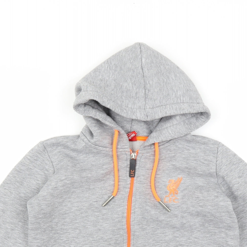 Liverpool FC Boys Grey   Full Zip Hoodie Size 9-10 Years  - Liverpool FC