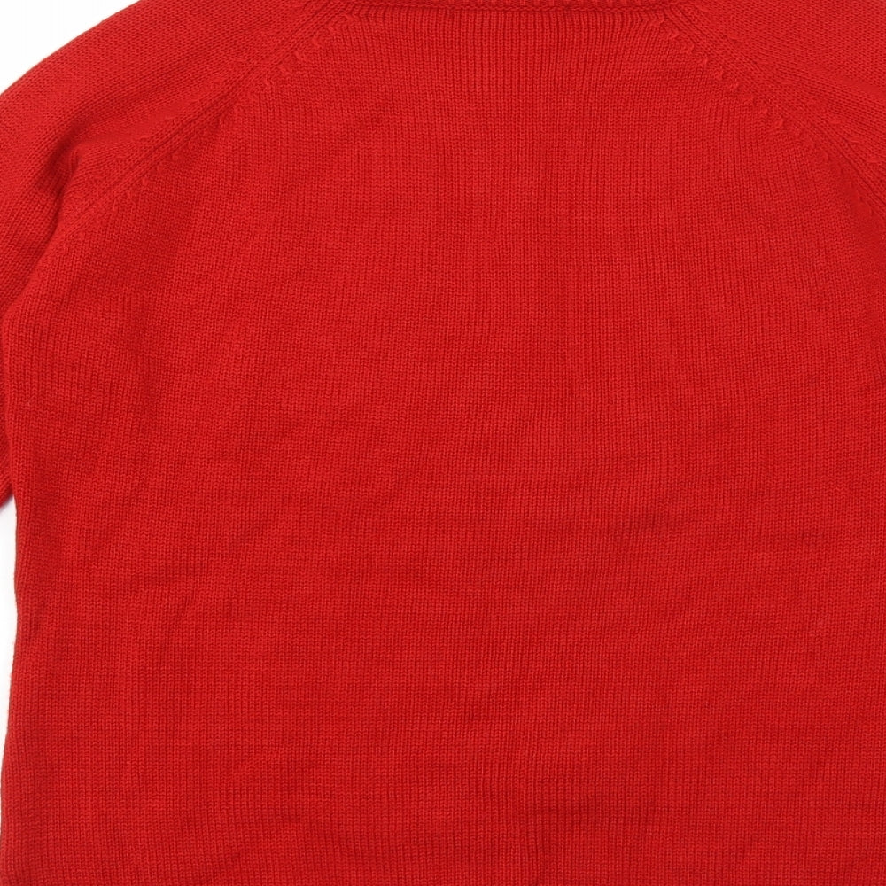 Primark Womens Red   Pullover Jumper Size 8  - Christmas  Jumper