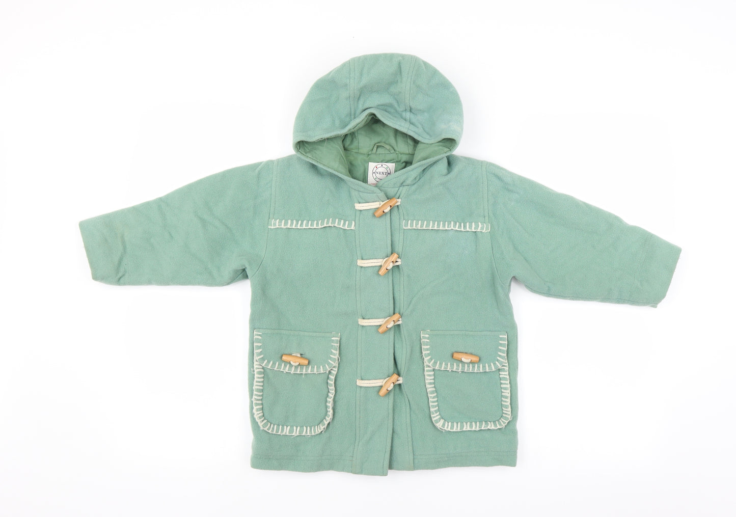 NEXT Girls Green   Pea Coat Coat Size 3-4 Years