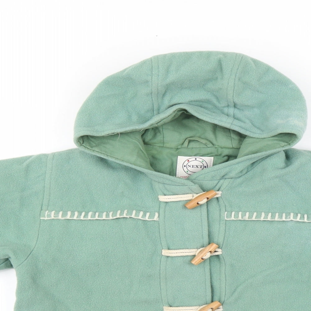 NEXT Girls Green   Pea Coat Coat Size 3-4 Years