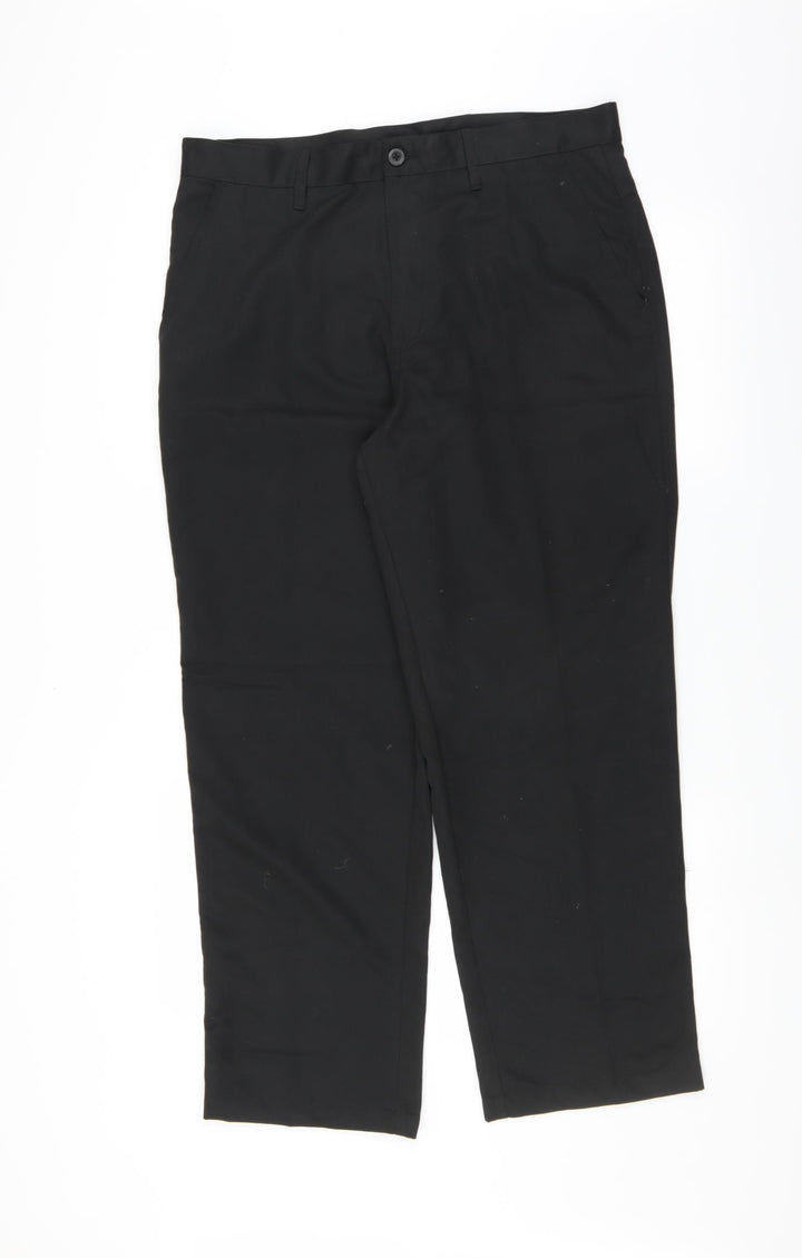 Dunlop Mens Black Trousers Size 36 in L28 in