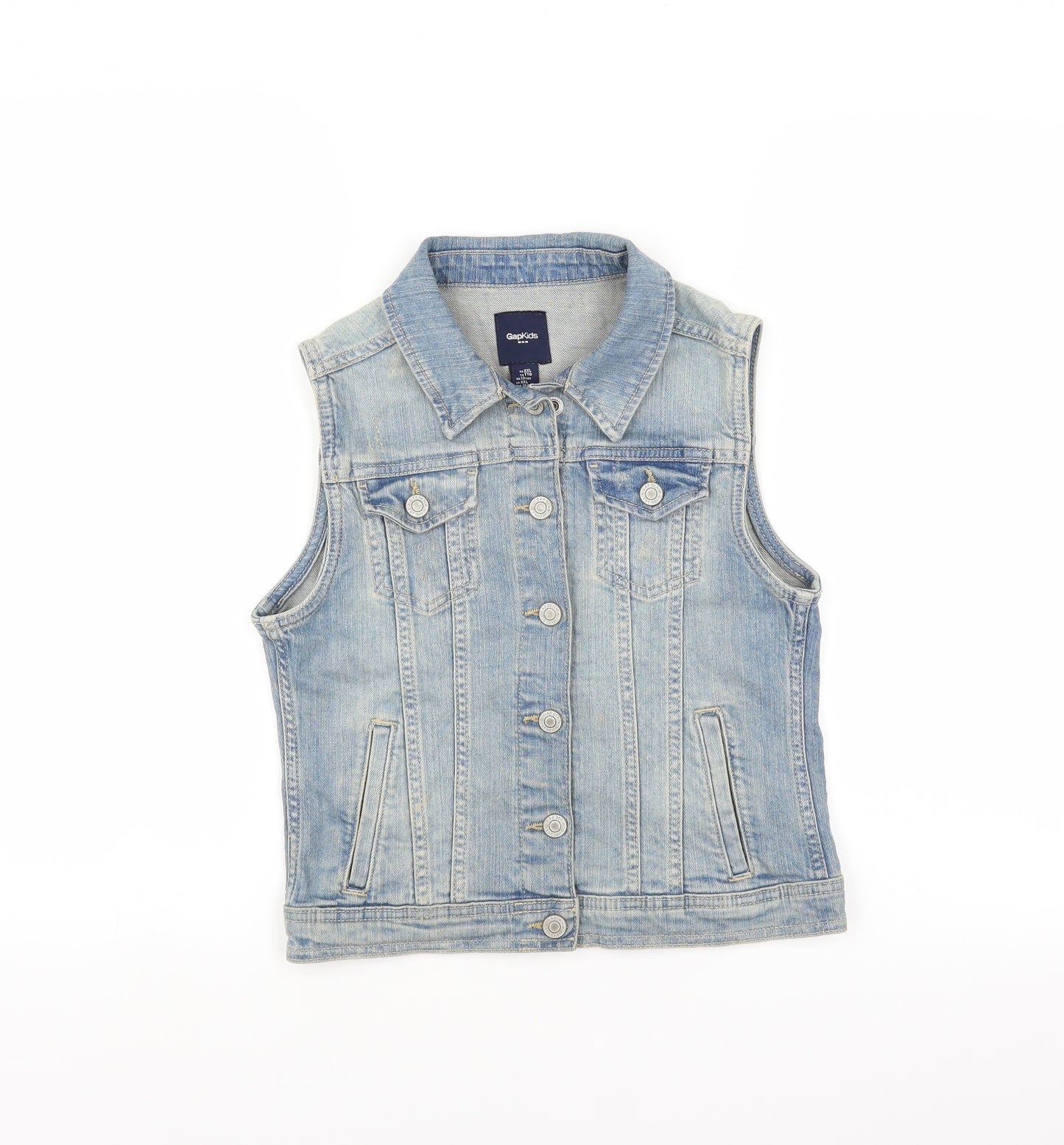 Gap Kids Girls Blue  Denim Gilet Jacket Size 13 Years