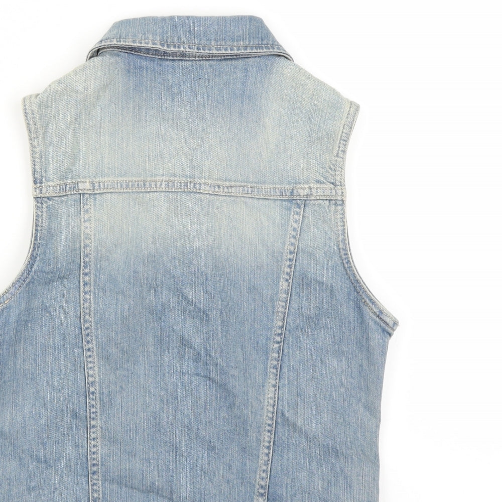 Gap Kids Girls Blue  Denim Gilet Jacket Size 13 Years