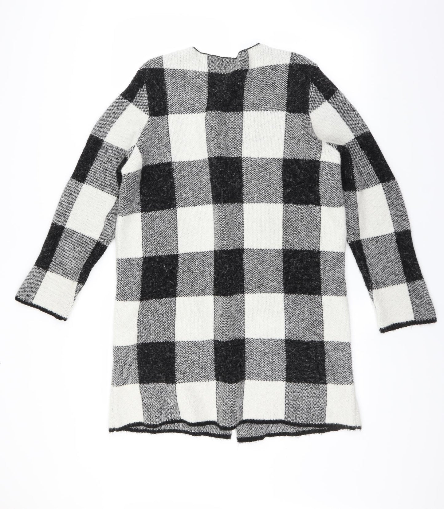 Primark Womens Black Check  Cardigan Jumper Size 10