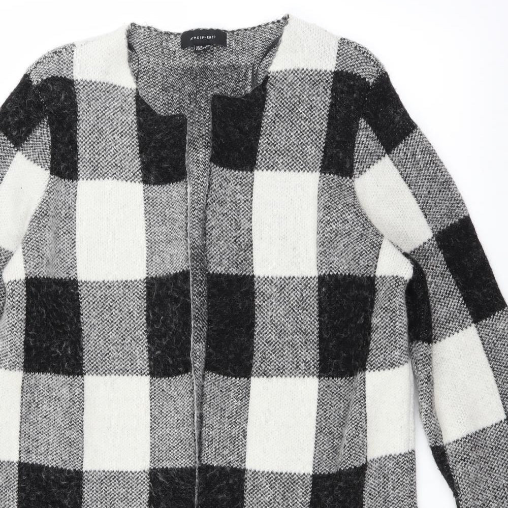 Primark Womens Black Check  Cardigan Jumper Size 10
