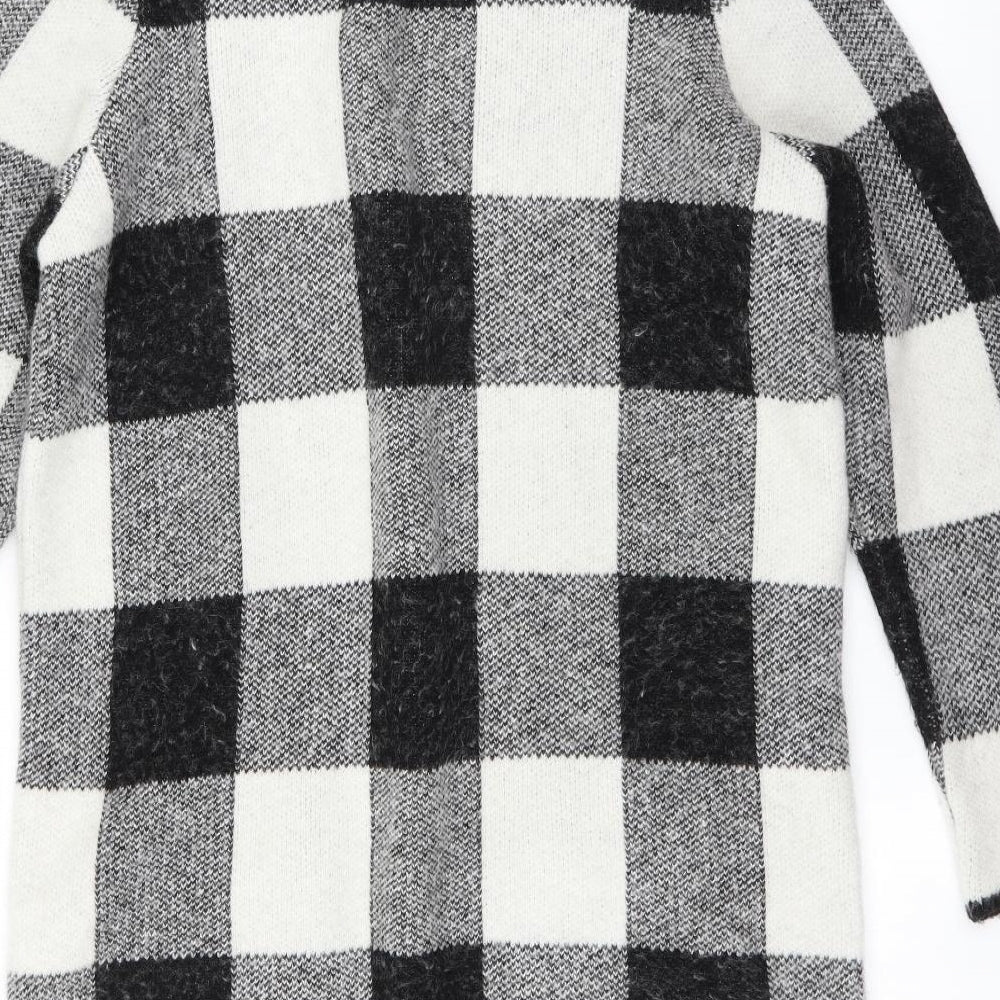 Primark Womens Black Check  Cardigan Jumper Size 10