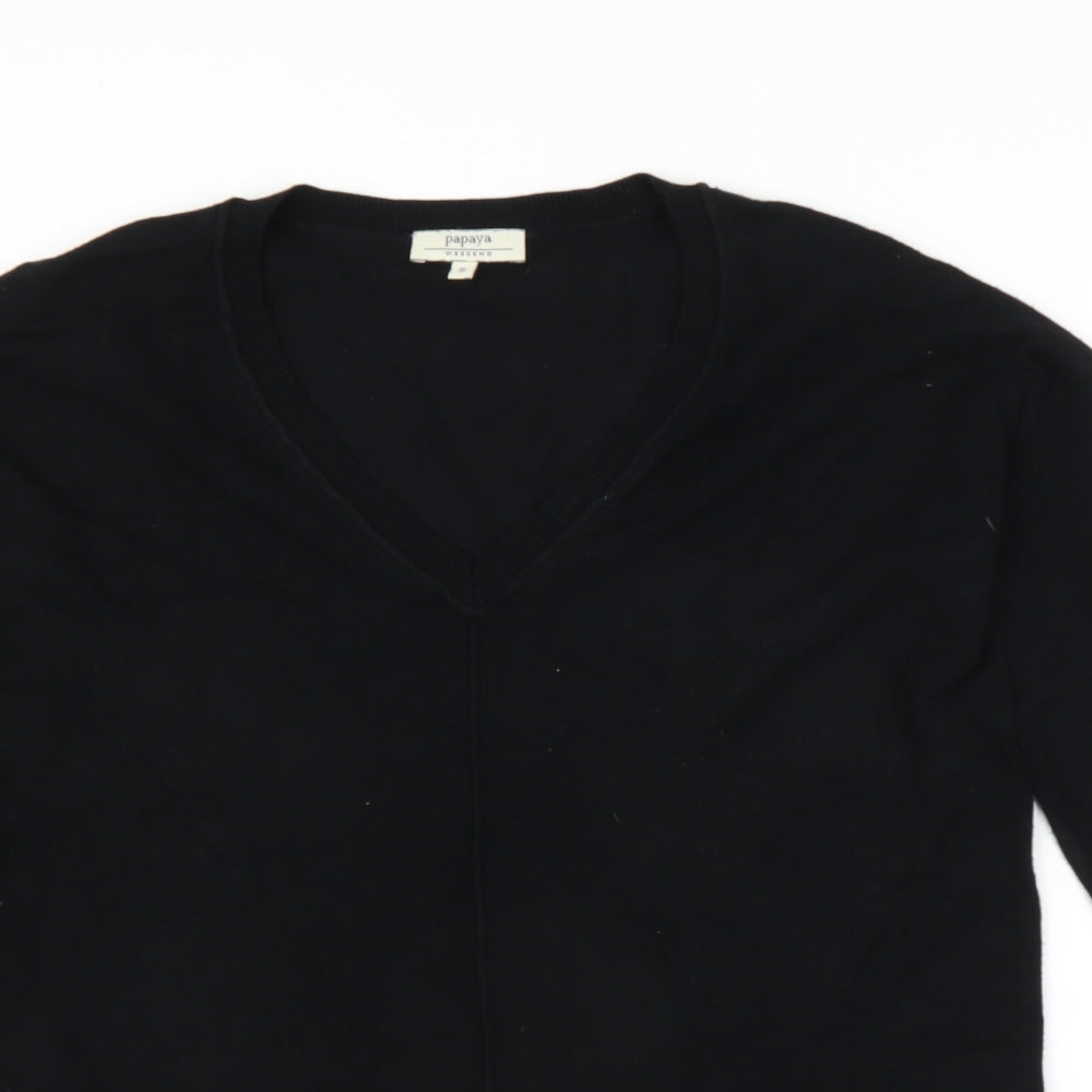 Papaya Womens Black   Pullover Jumper Size S