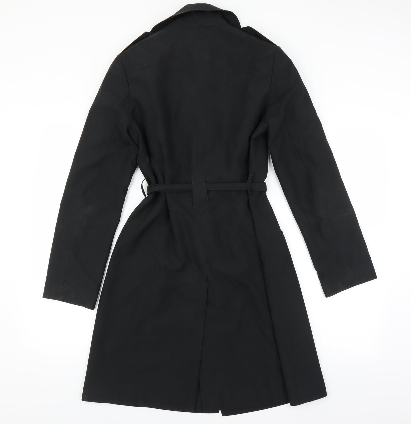 Marks and Spencer Womens Black   Trench Coat Jacket Size 8