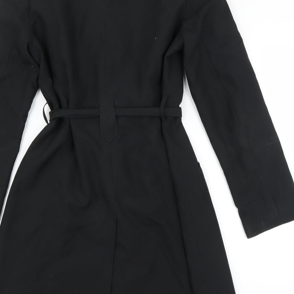 Marks and Spencer Womens Black   Trench Coat Jacket Size 8