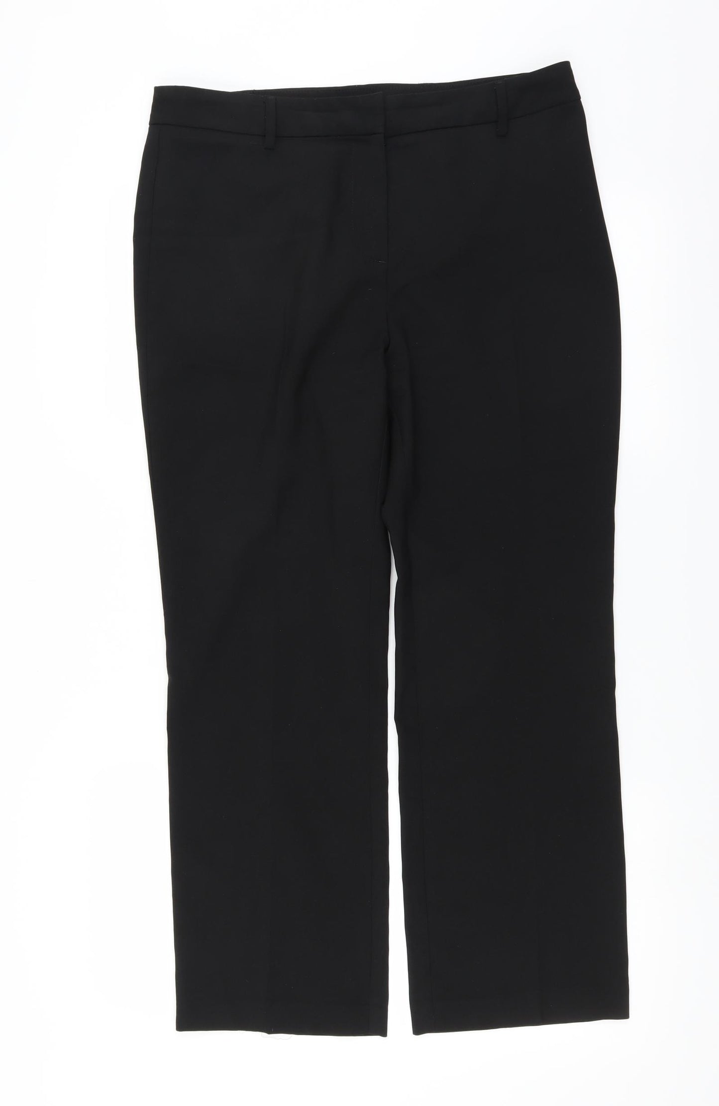 Papaya Womens Black   Trousers  Size 12 L27 in