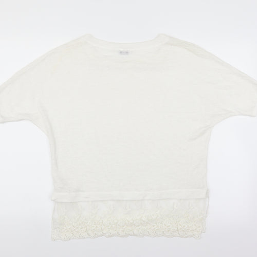 Tobi Womens White   Pullover Jumper Size S