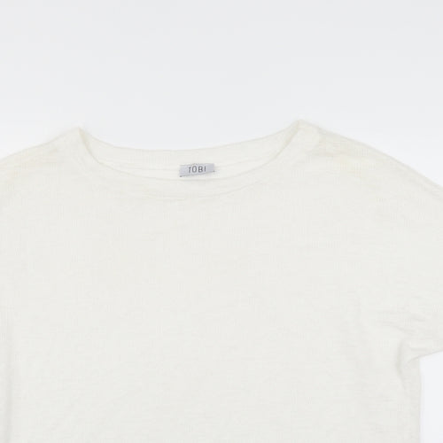 Tobi Womens White   Pullover Jumper Size S