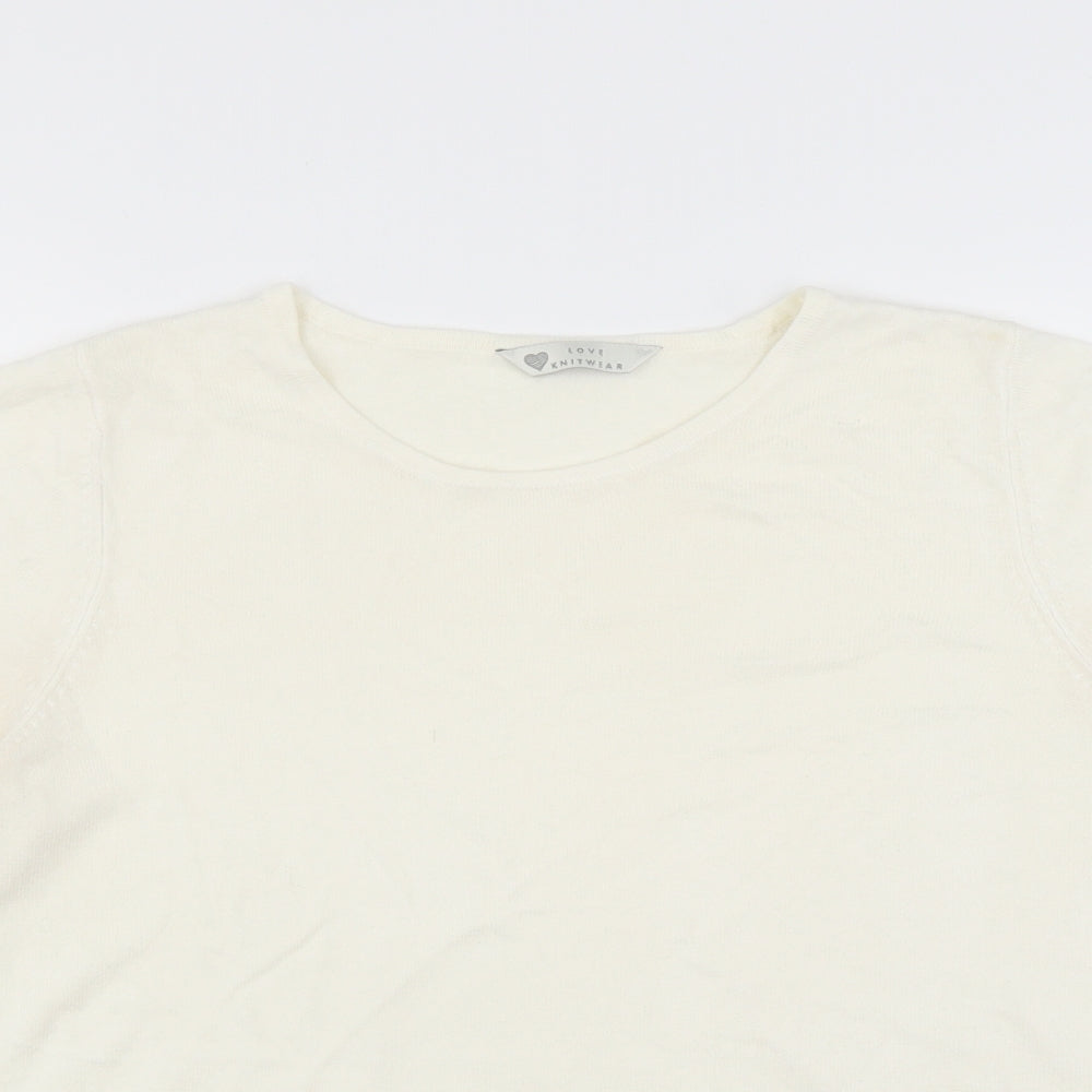 BHS Womens White   Pullover Jumper Size 12