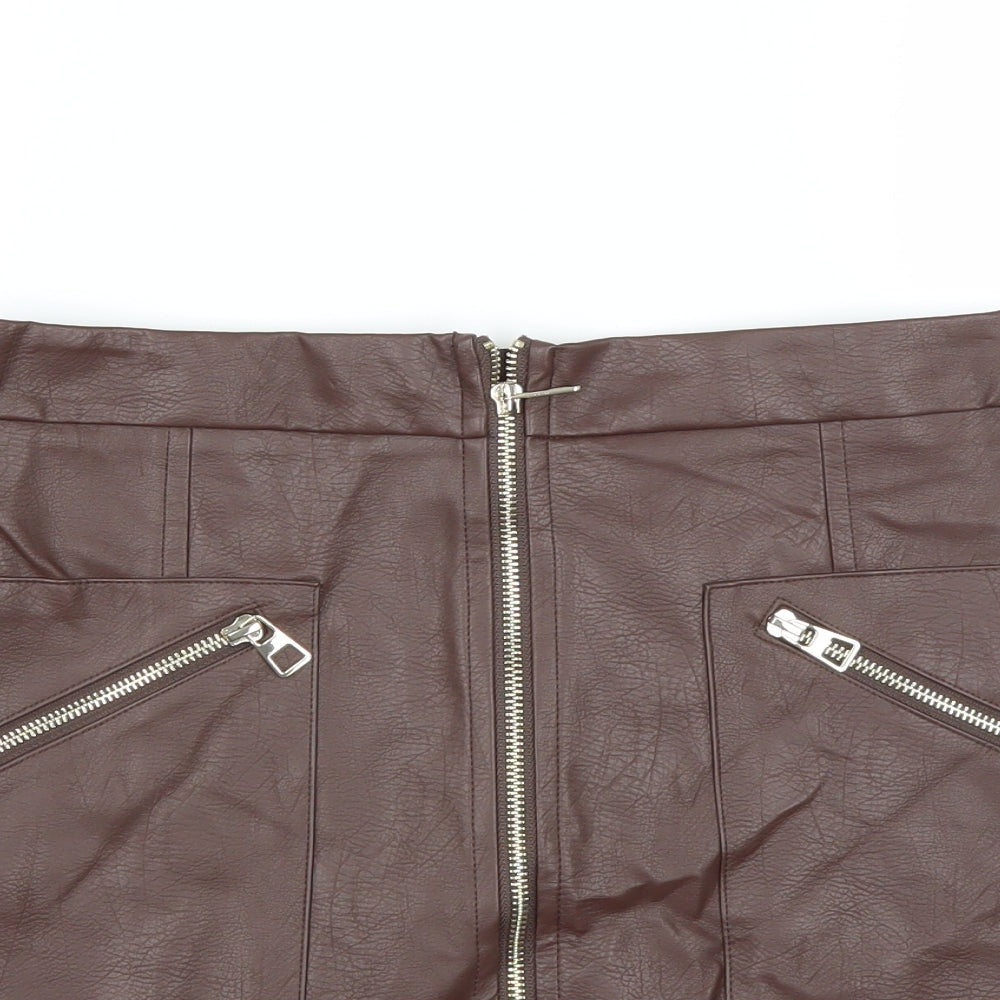 F&F Womens Brown   A-Line Skirt Size 8