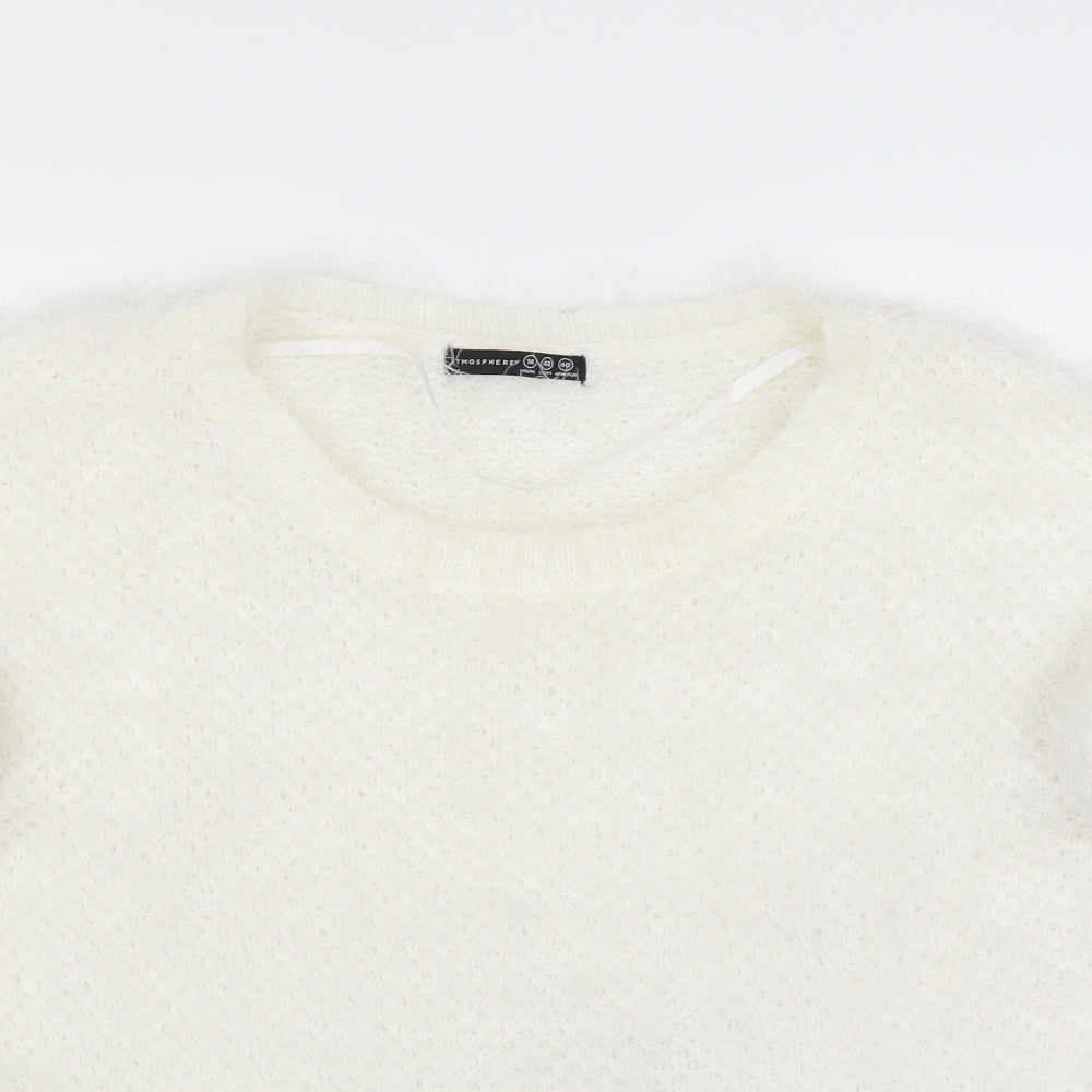 Primark Womens White   Pullover Jumper Size 14  - fluffy