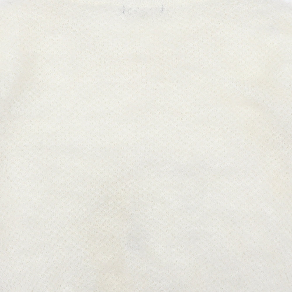 Primark Womens White   Pullover Jumper Size 14  - fluffy