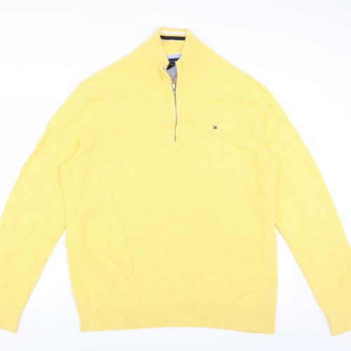 Tommy Hilfiger Mens Yellow   Pullover Jumper Size XL