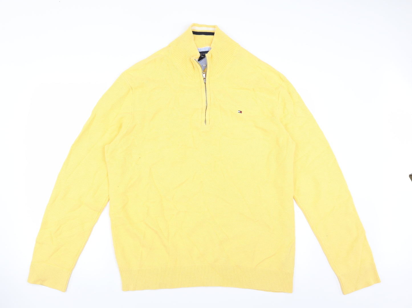 Tommy Hilfiger Mens Yellow   Pullover Jumper Size XL