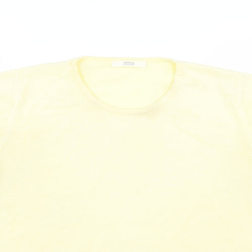 Marks and Spencer Womens Yellow   Pullover Jumper Size 14