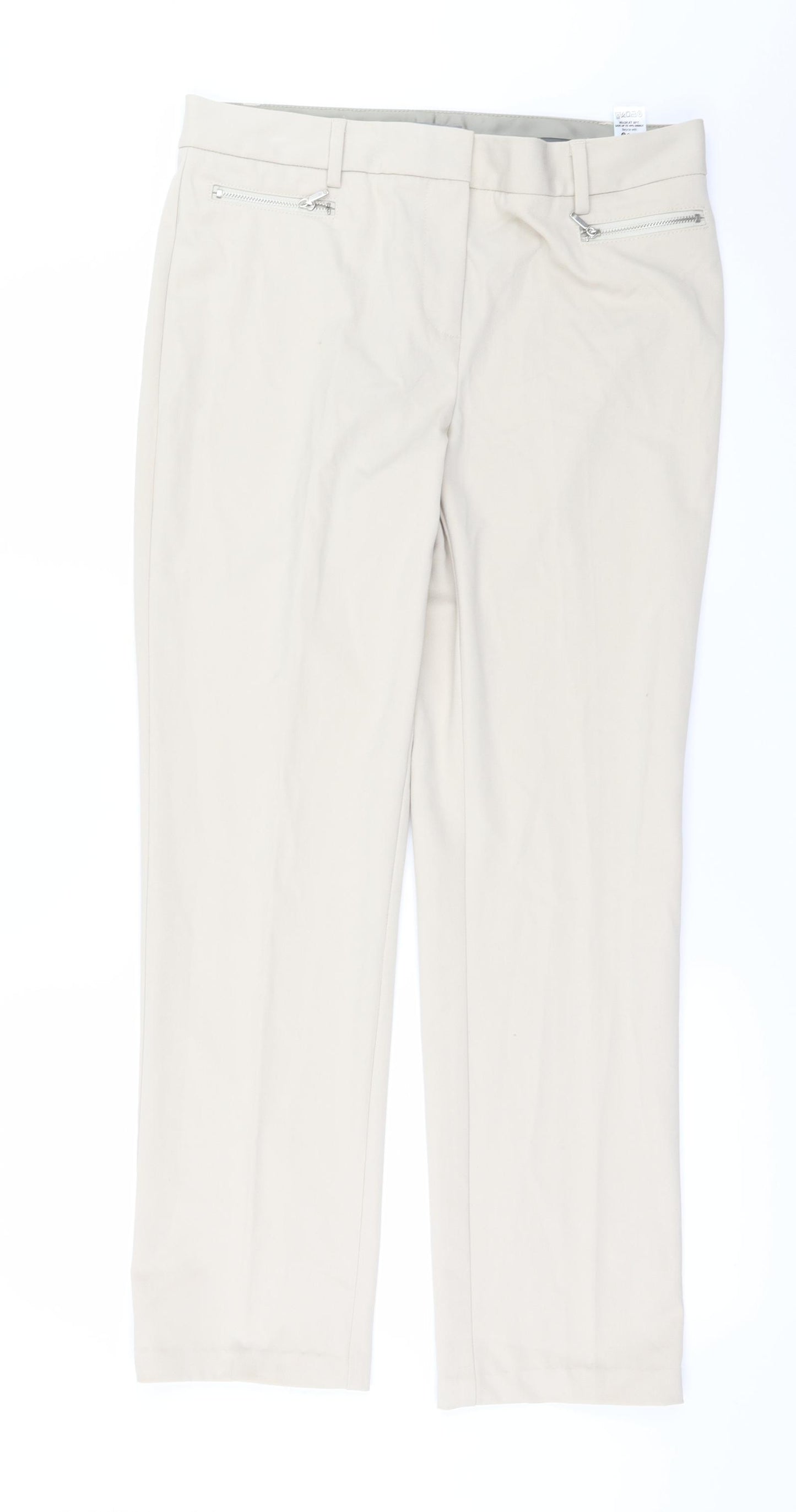 Marks and Spencer Womens Ivory   Trousers  Size 12 L29 in