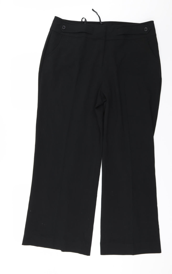Kaleidoscope Womens Black Trousers Size 16 L28 in