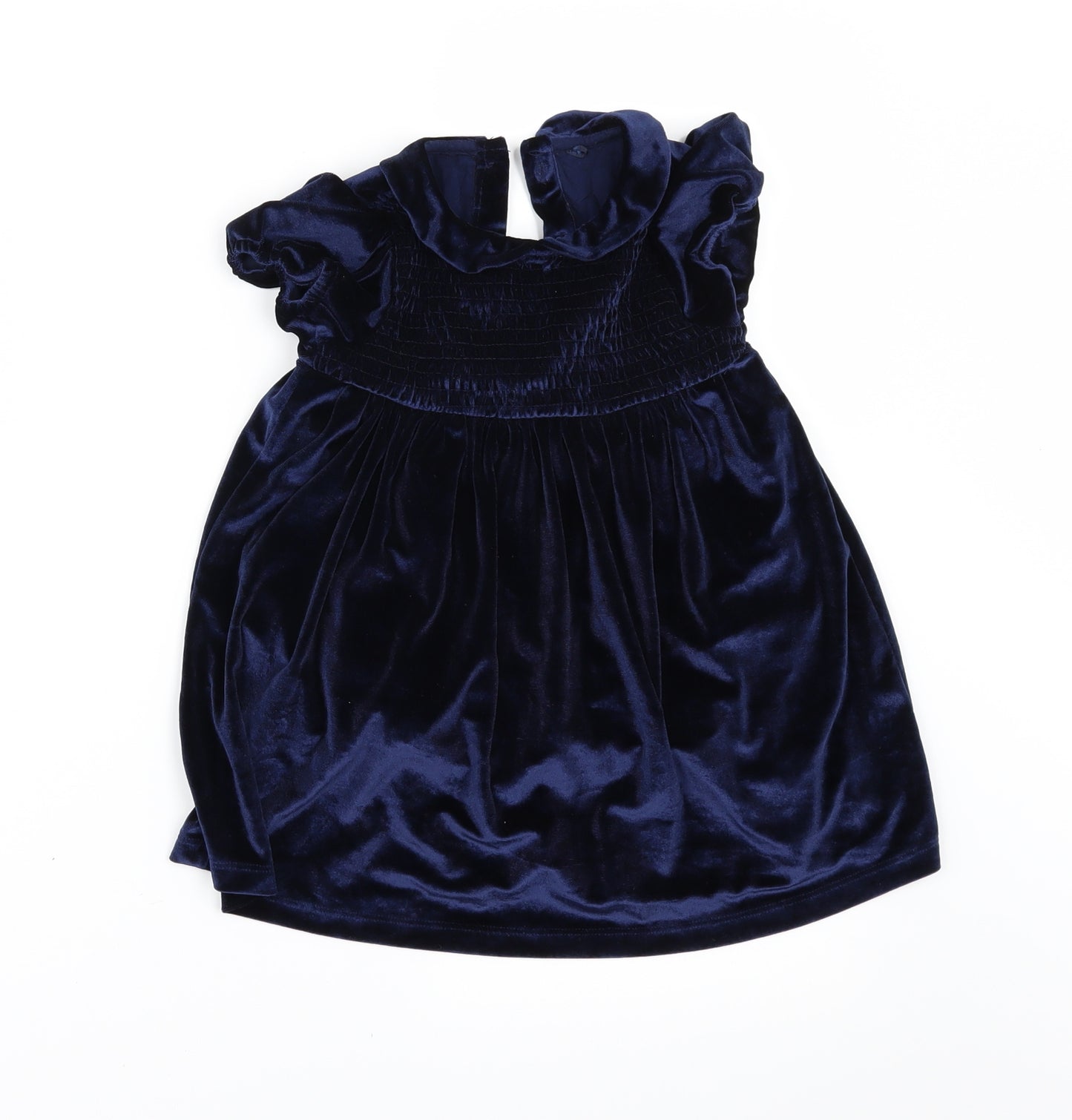 TU Girls Blue  Velour A-Line  Size 12-18 Months