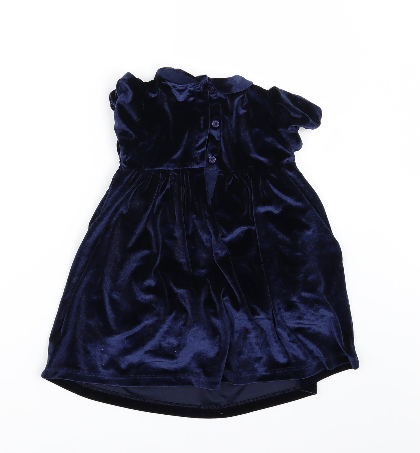 TU Girls Blue  Velour A-Line  Size 12-18 Months