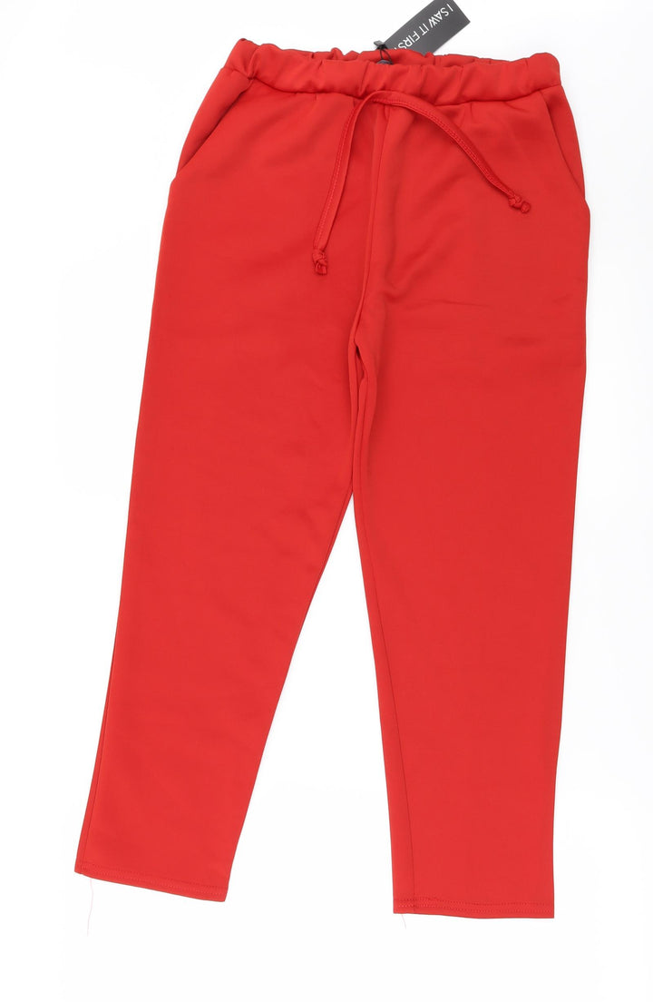 I SAW IT FIRST Womens Red Cropped Trousers Size L L23 in