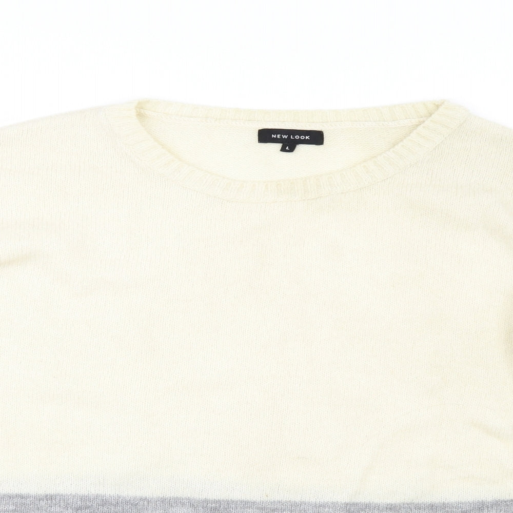 New Look Womens Beige   Pullover Jumper Size L