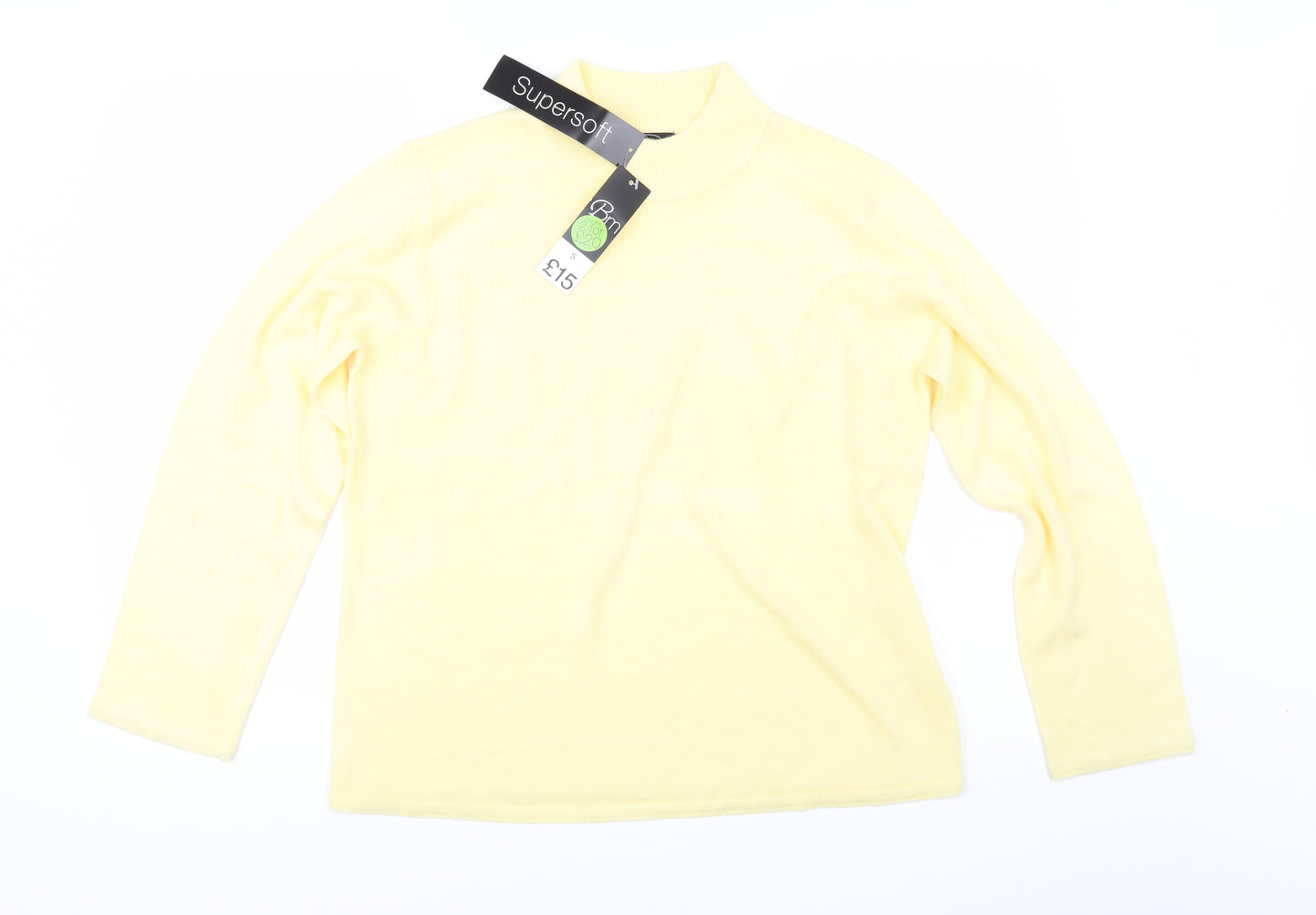 BM Womens Yellow   Pullover Jumper Size S