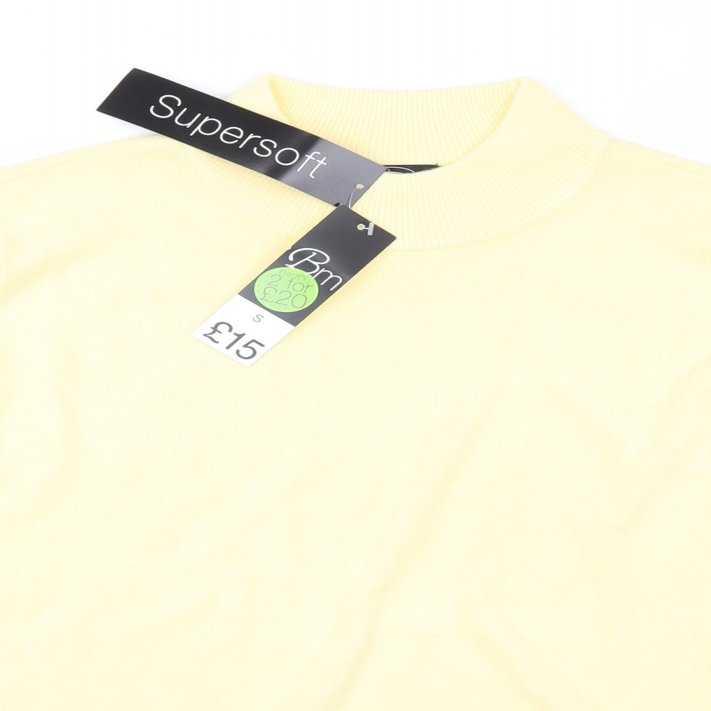BM Womens Yellow   Pullover Jumper Size S