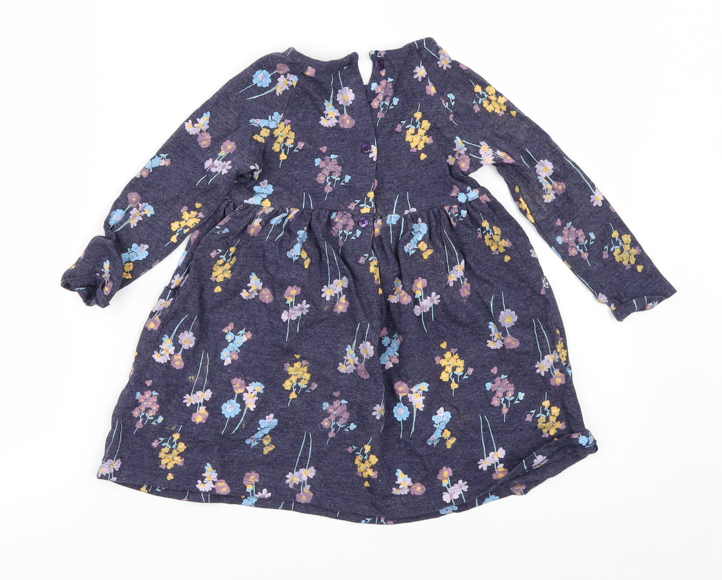George Girls Blue Floral  A-Line  Size 12-18 Months