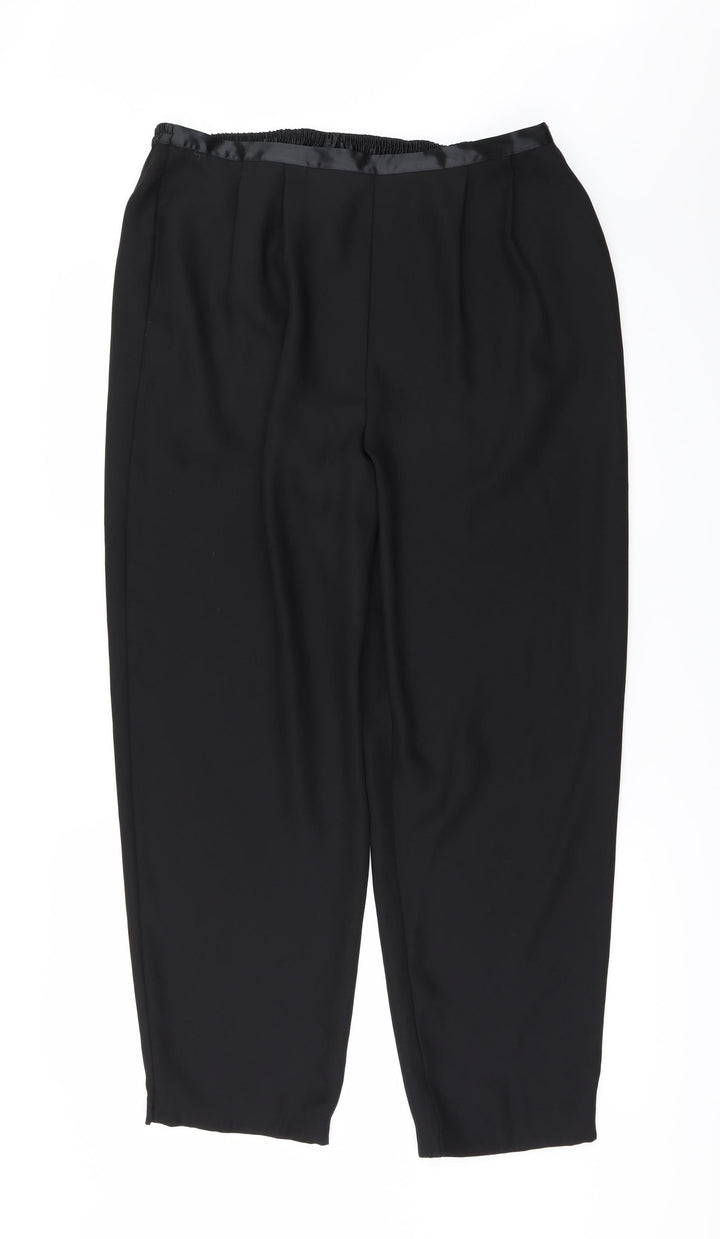 Debenhams Womens Black Trousers Size 16 L28 in
