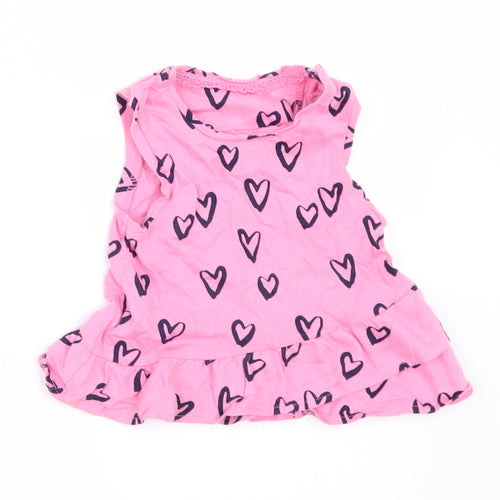 Mothercare Girls Pink Geometric  A-Line  Size 9-12 Months
