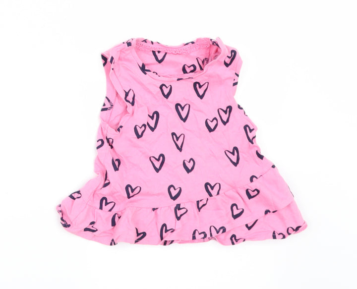 Mothercare Girls Pink Geometric A-Line Size 9-12 Months