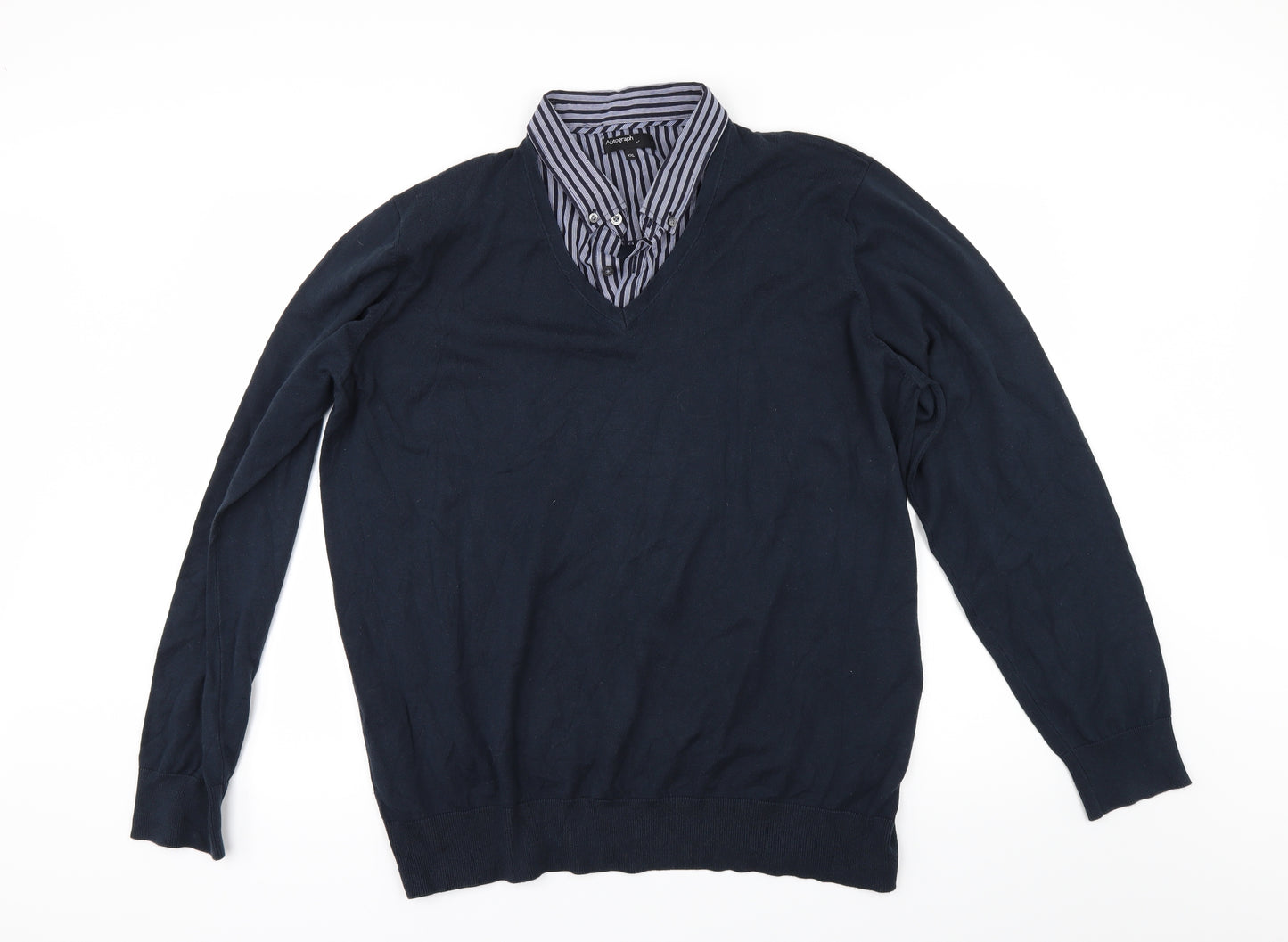 Marks and Spencer Mens Blue   Pullover Jumper Size 2XL