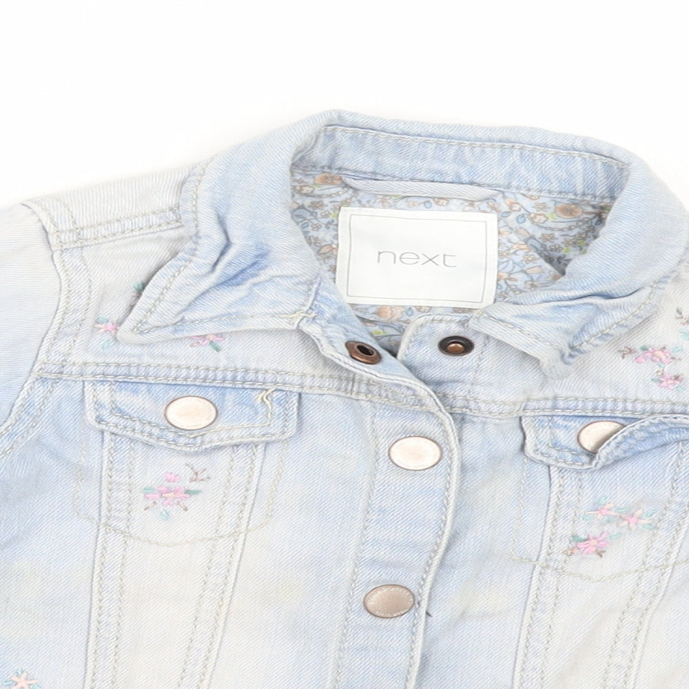 NEXT Girls Blue  Denim Jacket  Size 3-4 Years