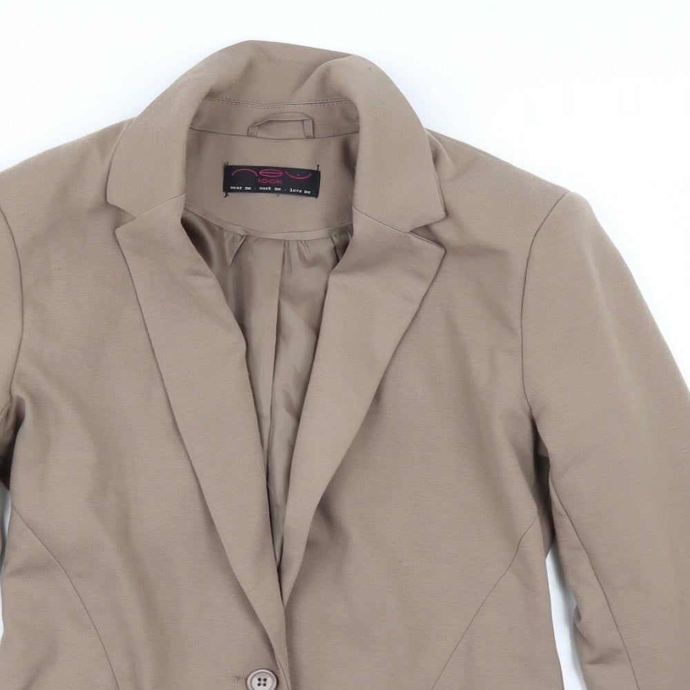 New Look Womens Beige   Jacket Suit Jacket Size 10