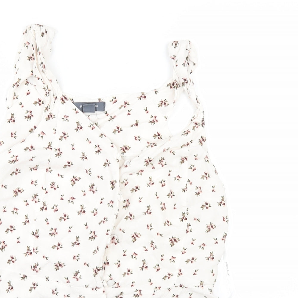 Primark Womens White Floral  Camisole Button-Up Size 20