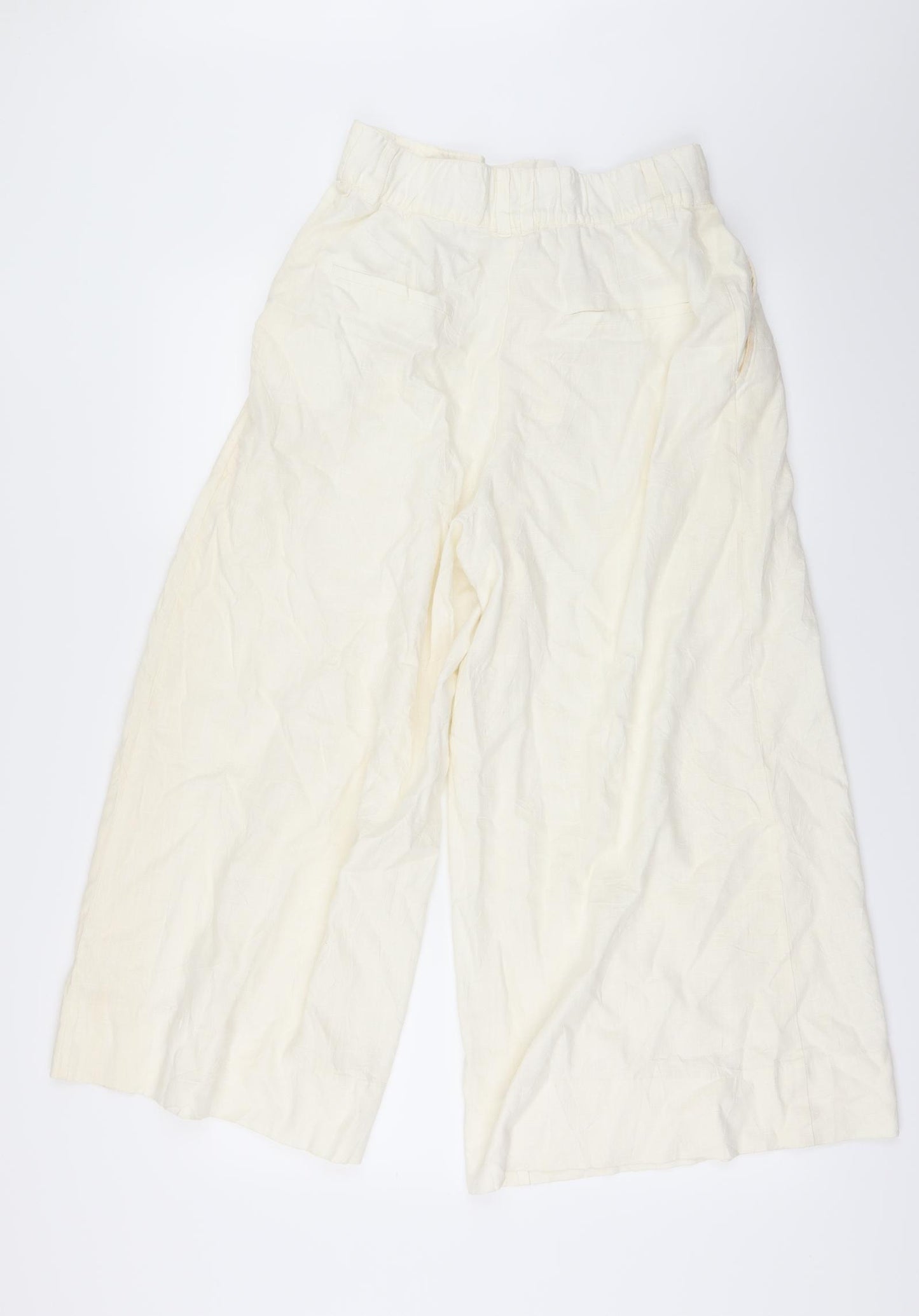 H&M Womens Ivory   Trousers  Size 10 L24 in