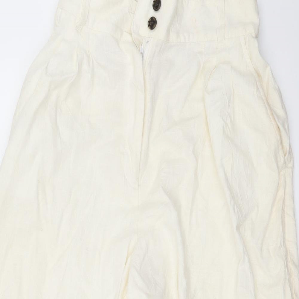 H&M Womens Ivory   Trousers  Size 10 L24 in