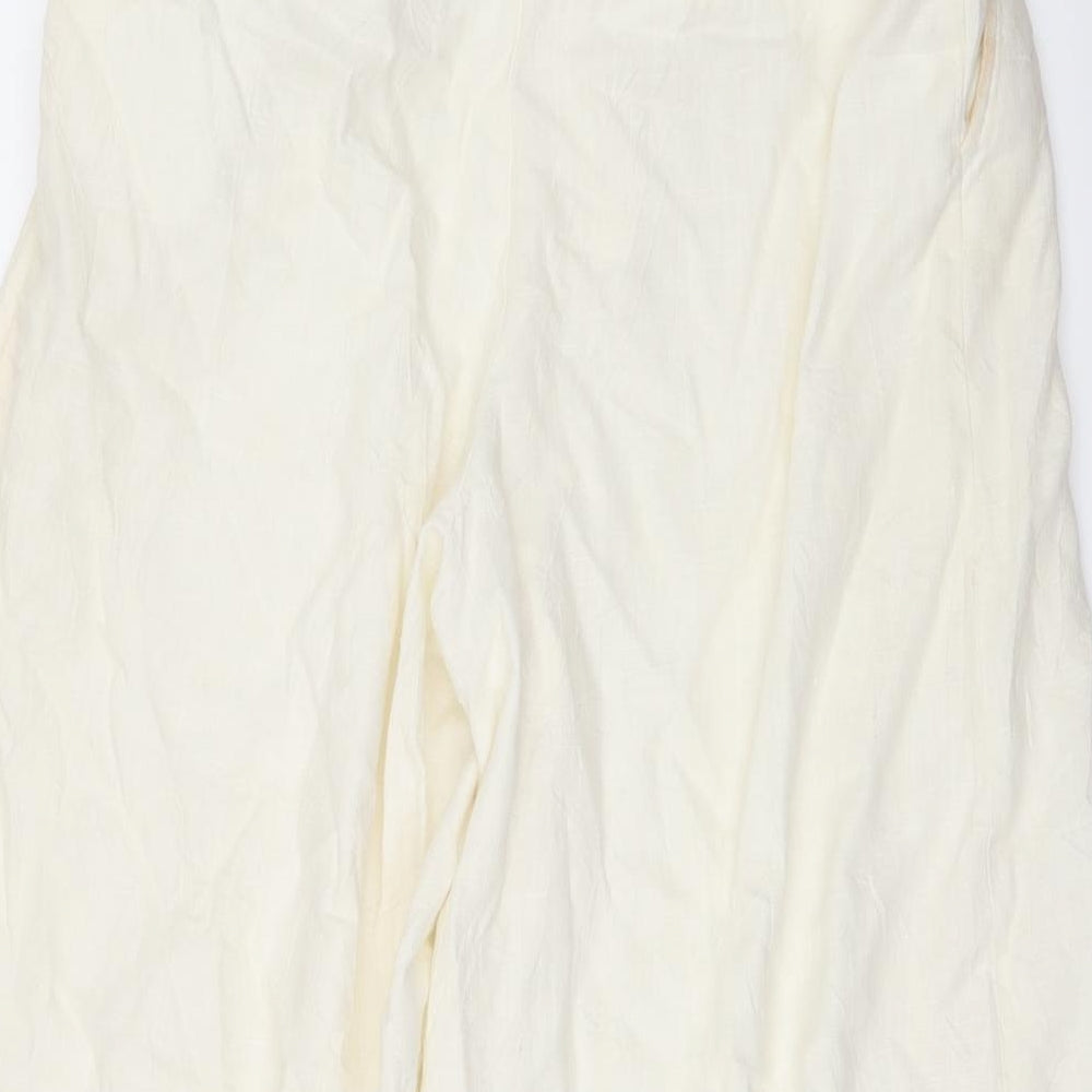 H&M Womens Ivory   Trousers  Size 10 L24 in
