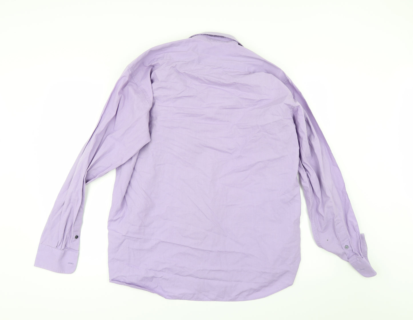 David Moss Mens Purple    Dress Shirt Size 15