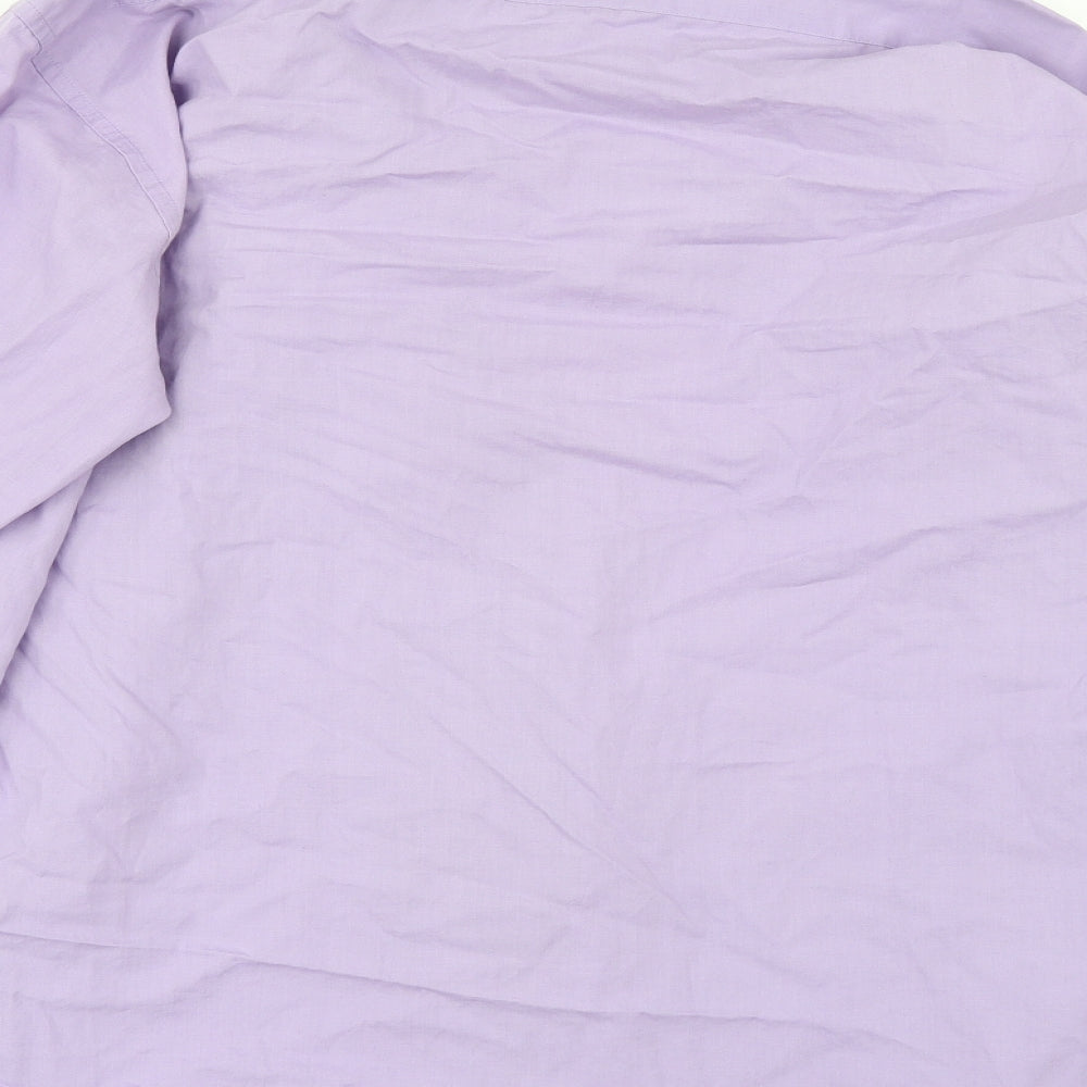David Moss Mens Purple    Dress Shirt Size 15