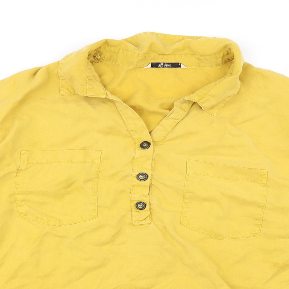 TU Womens Yellow   Basic Blouse Size 22