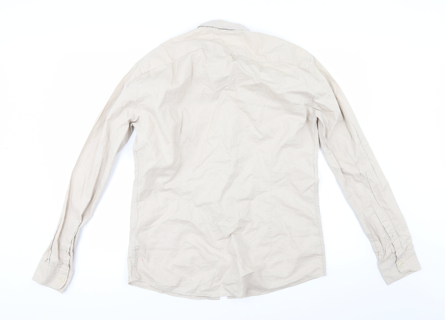 celio* Mens Beige    Button-Up Size M