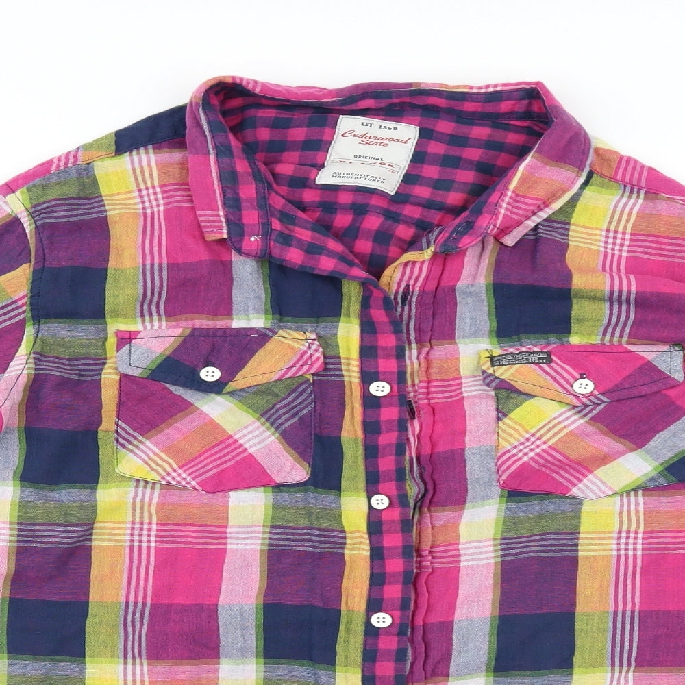 Cedar Wood State Mens Multicoloured Check   Button-Up Size XL