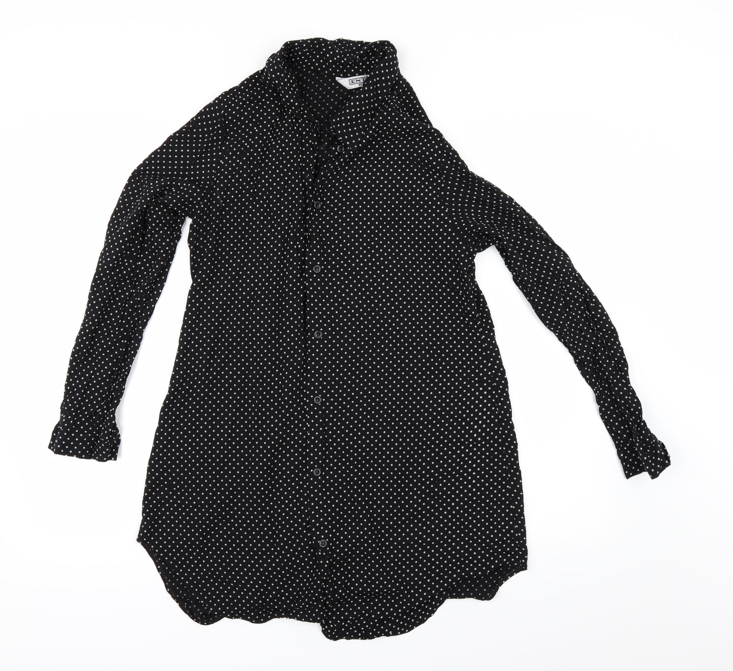 Entity Womens Black Polka Dot  Basic Button-Up Size 18