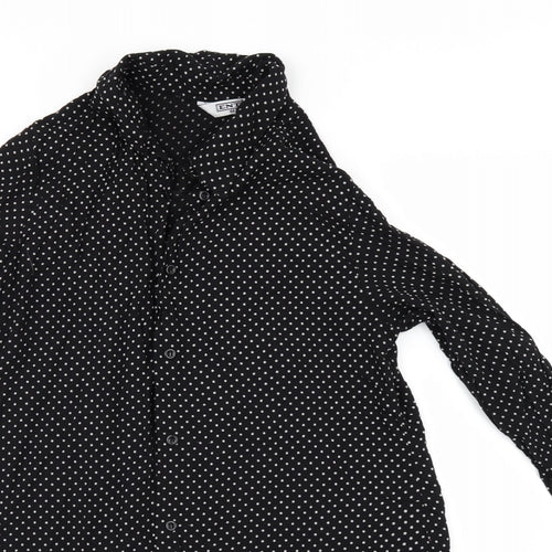 Entity Womens Black Polka Dot  Basic Button-Up Size 18