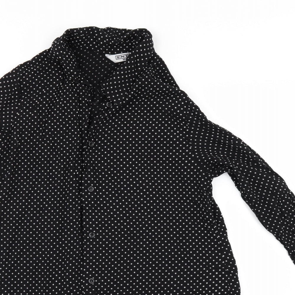Entity Womens Black Polka Dot  Basic Button-Up Size 18